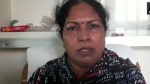 Congress leader Tara Yadav was thrashed by her party colleagues at an event in Uttar Pradesh(ANI Twitter) Congress leader Tara Yadav was thrashed by her party colleagues at an event in Uttar Pradesh(ANI Twitter)