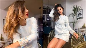 Mouni Roy sets fans’ hearts aflutter as she has a fashion moment in her little white dress(Instagram/imouniroy)