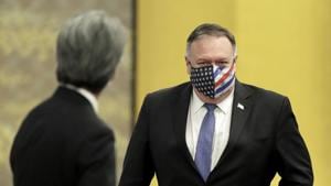 Michael Pompeo, US Secretary of State, attends the Quadrilateral Security Dialogue (Quad) ministerial meeting in Tokyo, Japan, on Tuesday, October 6.(Bloomberg) Michael Pompeo, US Secretary of State, attends the Quadrilateral Security Dialogue (Quad) ministerial meeting in Tokyo, Japan, on Tuesday, October 6.(Bloomberg)