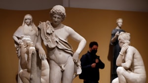 Busts of Roman emperors, intricate sarcophagi and an ancient Greek relief carved 2,500 years ago are just some of the 92 pieces on display in the city’s Palazzo Caffarelli.(Reuters) Busts of Roman emperors, intricate sarcophagi and an ancient Greek relief carved 2,500 years ago are just some of the 92 pieces on display in the city’s Palazzo Caffarelli.(Reuters)