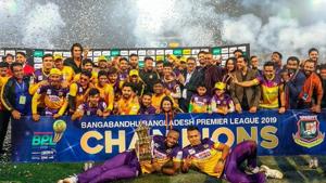BPL 2019 champions Rajshahi Royals.(Twitter/BPLT20) BPL 2019 champions Rajshahi Royals.(Twitter/BPLT20)
