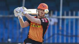 Sunrisers Hyderabad skipper David Warner plays a shot during IPL 2020 cricket match.(PTI) Sunrisers Hyderabad skipper David Warner plays a shot during IPL 2020 cricket match.(PTI)
