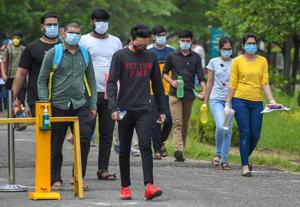 Aspirants come out of an examination centre after appearing for IIT-JEE exams, in Bhopal on September 1 this year.(PTI) Aspirants come out of an examination centre after appearing for IIT-JEE exams, in Bhopal on September 1 this year.(PTI)