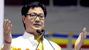 File photo: Union minister Kiren Rijiju.(Sonu Mehta/HT File Photo) File photo: Union minister Kiren Rijiju.(Sonu Mehta/HT File Photo)