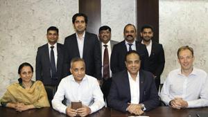 The team from Alliance and Alniche after the partnership deal. The team from Alliance and Alniche after the partnership deal.