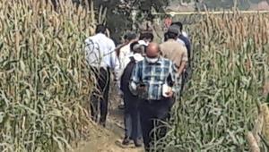 CBI officials at the crime spot in Uttar Pradesh’s Hathras.(Photo: Sourced) CBI officials at the crime spot in Uttar Pradesh’s Hathras.(Photo: Sourced)