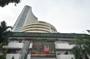 The 30-share BSE index was trading 214.94 points or 0.53 per cent lower at 40,410.57, and the broader NSE Nifty fell 77.05 points or 0.65 per cent to 11,857.45.(PTI photo) The 30-share BSE index was trading 214.94 points or 0.53 per cent lower at 40,410.57, and the broader NSE Nifty fell 77.05 points or 0.65 per cent to 11,857.45.(PTI photo)