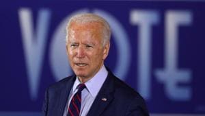 US Democratic presidential candidate Joe Biden delivers remarks at a Voter Mobilization Event campaign stop at the Cincinnati Museum Center at Union Terminal in Cincinnati, Ohio, US on October 12, 2020.(Reuters Photo) US Democratic presidential candidate Joe Biden delivers remarks at a Voter Mobilization Event campaign stop at the Cincinnati Museum Center at Union Terminal in Cincinnati, Ohio, US on October 12, 2020.(Reuters Photo)