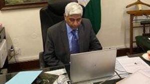 The remarks were part of a statement delivered by Vikas Swarup, secretary (West) in the external affairs ministry, who participated in the meeting on behalf of external affairs minister S Jaishankar. (Photo@MEAIndia) The remarks were part of a statement delivered by Vikas Swarup, secretary (West) in the external affairs ministry, who participated in the meeting on behalf of external affairs minister S Jaishankar. (Photo@MEAIndia)