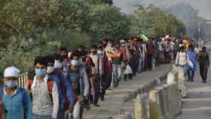 While Nitish Kumar is leaving no chance to remind everyone that his government has made several efforts to compensate the migrant workers, the opposition has alleged that it was too little, too late(Burhaan Kinu/HT PHOTO) While Nitish Kumar is leaving no chance to remind everyone that his government has made several efforts to compensate the migrant workers, the opposition has alleged that it was too little, too late(Burhaan Kinu/HT PHOTO)