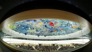 Overview of the session of the Human Rights Council during the speech of UN High Commissioner for Human Rights Michelle Bachelet at the United Nations in Geneva, Switzerland.(REUTERS) Overview of the session of the Human Rights Council during the speech of UN High Commissioner for Human Rights Michelle Bachelet at the United Nations in Geneva, Switzerland.(REUTERS)