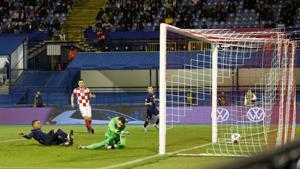France’s Kylian Mbappe, left, scores his side’s second goal during the UEFA Nations League soccer match against Croatia(AP Photo) France’s Kylian Mbappe, left, scores his side’s second goal during the UEFA Nations League soccer match against Croatia(AP Photo)