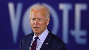 US Democratic presidential candidate Joe Biden delivers remarks at a Voter Mobilization Event campaign stop at the Cincinnati Museum Center at Union Terminal in Cincinnati, Ohio, US on October 12., 2020.(Reuters Photo) US Democratic presidential candidate Joe Biden delivers remarks at a Voter Mobilization Event campaign stop at the Cincinnati Museum Center at Union Terminal in Cincinnati, Ohio, US on October 12., 2020.(Reuters Photo)