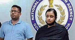 Twoof teh main accused in the Kerala gold smuggling case Swapna Suresh and Sandeep Nair were denied bail.(PTI) Twoof teh main accused in the Kerala gold smuggling case Swapna Suresh and Sandeep Nair were denied bail.(PTI)