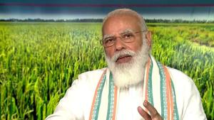 Prime Minister Narendra Modi addresses on the 75th anniversary of the Food and Agriculture Organization. He is scheduled to hold a dozen political rallies in Bihar.(ANI Photo) Prime Minister Narendra Modi addresses on the 75th anniversary of the Food and Agriculture Organization. He is scheduled to hold a dozen political rallies in Bihar.(ANI Photo)