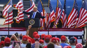 President Donald Trump speaks during a Make America Great Again rally at the Pitt-Greenville Airport on October 15, 2020 in Greenville, North Carolina.(AFP photo) President Donald Trump speaks during a Make America Great Again rally at the Pitt-Greenville Airport on October 15, 2020 in Greenville, North Carolina.(AFP photo)