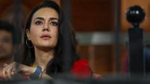 IPL 2020: Kings XI Punjab co-owner Preity Zinta watches a match played between Royal Challengers Bangalore and Kings XI Punjab during the Indian Premier League (IPL) , at Sharjah Cricket Stadium, in Sharjah, Thursday, Oct. 15, 2020.(PTI) IPL 2020: Kings XI Punjab co-owner Preity Zinta watches a match played between Royal Challengers Bangalore and Kings XI Punjab during the Indian Premier League (IPL) , at Sharjah Cricket Stadium, in Sharjah, Thursday, Oct. 15, 2020.(PTI)