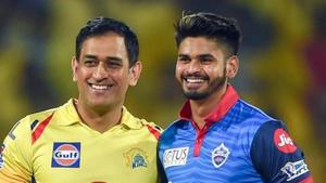 CSK Skipper MS Dhoni with DC's Shreyas Iyer before the Indian Premier League 2019 (IPL T20) cricket match between Delhi Capitals (DC) and Chennai Super Kings (CSK) at MAC Stadium in Chennai.(PTI) CSK Skipper MS Dhoni with DC's Shreyas Iyer before the Indian Premier League 2019 (IPL T20) cricket match between Delhi Capitals (DC) and Chennai Super Kings (CSK) at MAC Stadium in Chennai.(PTI)