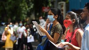 The NEET exam was conducted on September 13 amid strict precautions in view of the Covid-19 pandemic.(Satish Bate/HT PHOTO) The NEET exam was conducted on September 13 amid strict precautions in view of the Covid-19 pandemic.(Satish Bate/HT PHOTO)