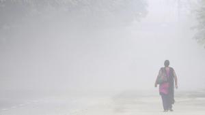 There was a heavy concentration of PM 2.5 and PM 10 pollutants in the air of the four immediate neighbouring districts of Delhi, as per the air quality index (AQI) maintained by the Central Pollution Control Board (CPCB).(Photo: Sunil Ghosh/Hindustan Times) There was a heavy concentration of PM 2.5 and PM 10 pollutants in the air of the four immediate neighbouring districts of Delhi, as per the air quality index (AQI) maintained by the Central Pollution Control Board (CPCB).(Photo: Sunil Ghosh/Hindustan Times)