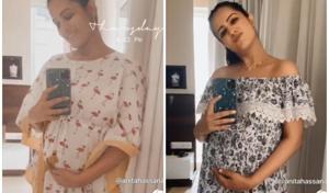 Anita Hassanandani is expecting her first child with husband Rohit Reddy. Anita Hassanandani is expecting her first child with husband Rohit Reddy.