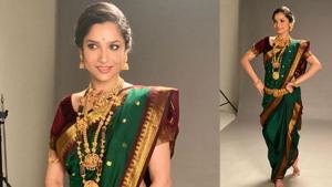 Ankita Lokhande in a Marathi bridal avatar. Ankita Lokhande in a Marathi bridal avatar.
