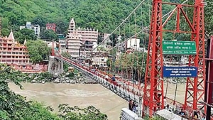 The alleged offence took place in August in Lakshmanjhula, a major tourist attraction in Rishikesh.(HT FILE PHOTO) The alleged offence took place in August in Lakshmanjhula, a major tourist attraction in Rishikesh.(HT FILE PHOTO)