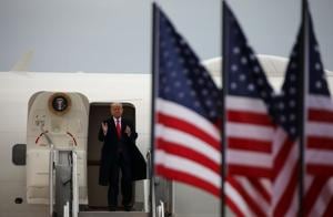 US President Donald Trump arrives at a campaign rally at Muskegon County Airport in Muskegon, Michigan US.(REUTERS) US President Donald Trump arrives at a campaign rally at Muskegon County Airport in Muskegon, Michigan US.(REUTERS)