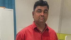 Dhirendra Singh, the main accused of the Ballia incident, was arrested in Lucknow on Sunday.(PTI) Dhirendra Singh, the main accused of the Ballia incident, was arrested in Lucknow on Sunday.(PTI)