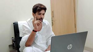 Lok Janshakti Party chief Chirag Paswan holds a meeting with the party candidates ahead of Bihar Assembly elections via video conferencing, in Patna on Wednesday.(ANI) Lok Janshakti Party chief Chirag Paswan holds a meeting with the party candidates ahead of Bihar Assembly elections via video conferencing, in Patna on Wednesday.(ANI)