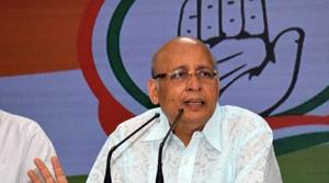 Congress spokesperson Abhishek Manu Singhvi on Sunday accused the BJP of offering bribes to lure the party’s MLAs in Gujarat.(ANI) Congress spokesperson Abhishek Manu Singhvi on Sunday accused the BJP of offering bribes to lure the party’s MLAs in Gujarat.(ANI)
