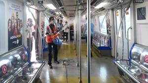 Cleaning and Sanitisation work at Andheri Metro station as a preparedness and measures undertaken for safe and secure travel of commuters before service resumption in Mumbai (Photo by Satish Bate/Hindustan Times) Cleaning and Sanitisation work at Andheri Metro station as a preparedness and measures undertaken for safe and secure travel of commuters before service resumption in Mumbai (Photo by Satish Bate/Hindustan Times)