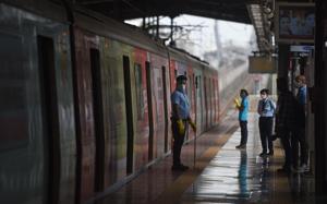 Cleaning and Sanitisation work at Andheri Metro station as a preparedness and measures undertaken for safe and secure travel of commuters before service resumption in Mumbai (Photo by Satish Bate/Hindustan Times) Cleaning and Sanitisation work at Andheri Metro station as a preparedness and measures undertaken for safe and secure travel of commuters before service resumption in Mumbai (Photo by Satish Bate/Hindustan Times)