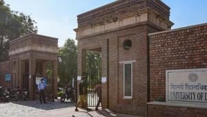 Delhi University released the first cut-off list for admissions on October 10.(Amal KS/HT photo) Delhi University released the first cut-off list for admissions on October 10.(Amal KS/HT photo)