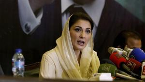 Maryam Nawaz, daughter of former Prime Minister Nawaz Sharif, gives a press conference. AP/PTI (AP28-09-2020_000231B)(AP) Maryam Nawaz, daughter of former Prime Minister Nawaz Sharif, gives a press conference. AP/PTI (AP28-09-2020_000231B)(AP)