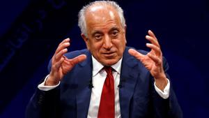 US envoy for peace in Afghanistan Zalmay Khalilzad speaks during a debate at Tolo TV channel in Kabul, Afghanistan.(REUTERS) US envoy for peace in Afghanistan Zalmay Khalilzad speaks during a debate at Tolo TV channel in Kabul, Afghanistan.(REUTERS)
