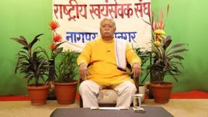 The annual Vijaydashmi address is one of the main events in the Sangh’s almanac and is an occasion where the RSS chief puts forth the Sangh stance on important issues. (Photo @RSSorg) The annual Vijaydashmi address is one of the main events in the Sangh’s almanac and is an occasion where the RSS chief puts forth the Sangh stance on important issues. (Photo @RSSorg)
