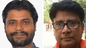 JNU alumni Sandeep Saurav (Left) and Nikhil Anand. (HT Photo) JNU alumni Sandeep Saurav (Left) and Nikhil Anand. (HT Photo)