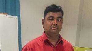 Dheerendra Pratap Singh, accused of shooting a man dead in Ballia last week was sent to judicial custody for two weeks on Monday.(PTI) Dheerendra Pratap Singh, accused of shooting a man dead in Ballia last week was sent to judicial custody for two weeks on Monday.(PTI)