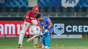 Kings XI Punjab Skipper KL Rahul attempts to stump out Delhi Capitals Skipper Shreyas Iyer during the cricket match of IPL 2020, at Dubai International Cricket Stadium, Dubai.(PTI) Kings XI Punjab Skipper KL Rahul attempts to stump out Delhi Capitals Skipper Shreyas Iyer during the cricket match of IPL 2020, at Dubai International Cricket Stadium, Dubai.(PTI)