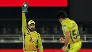 Chennai Super Kings skipper MS Dhoni during an IPL 2020 cricket match.(PTI) Chennai Super Kings skipper MS Dhoni during an IPL 2020 cricket match.(PTI)