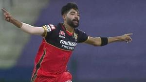 Photo of Mohammed Siraj from 39th IPL 2020 match between RCB & KKR(IPL/Twitter) Photo of Mohammed Siraj from 39th IPL 2020 match between RCB & KKR(IPL/Twitter)