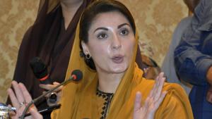 Maryam Nawaz, daughter of former Pakistani prime minister Nawaz Sharif at a press conference regarding the arrest of her husband, Mohammad Safdar Awan, in Karachi, on October 19.(AP) Maryam Nawaz, daughter of former Pakistani prime minister Nawaz Sharif at a press conference regarding the arrest of her husband, Mohammad Safdar Awan, in Karachi, on October 19.(AP)