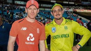 Eoin Morgan and Quinton de Kock(Getty Images) Eoin Morgan and Quinton de Kock(Getty Images)