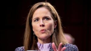 Judge Amy Coney Barrett responds to a question during the third day of her Senate confirmation hearing to the Supreme Court on Capitol Hill in Washington, DC, on October 14, 2020.(Reuters file)