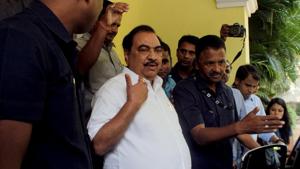 Khadse had been sulking since his unceremonious exit from Fadnavis government in 2016.(Bhushan Koyande/HT file photo) Khadse had been sulking since his unceremonious exit from Fadnavis government in 2016.(Bhushan Koyande/HT file photo)