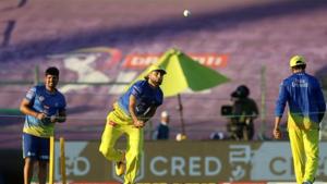 Photo of Imran Tahir from CSK’s practice session in UAE(Twitter) Photo of Imran Tahir from CSK’s practice session in UAE(Twitter)