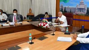 CM Yediyurappa said that the state was a favoured choice for them and is home to 400 of the Fortune 500 companies in the world. He urged Indian companies to step up their investments in the state. (Photo @BSYBJP) CM Yediyurappa said that the state was a favoured choice for them and is home to 400 of the Fortune 500 companies in the world. He urged Indian companies to step up their investments in the state. (Photo @BSYBJP)