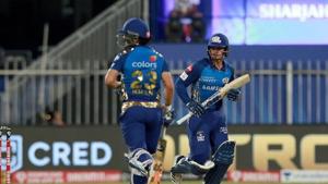 Photo of Ishan Kishan, Quinton de Kock batting against CSK in 41st IPL 2020 match in Sharjah(IPL/Twitter) Photo of Ishan Kishan, Quinton de Kock batting against CSK in 41st IPL 2020 match in Sharjah(IPL/Twitter)