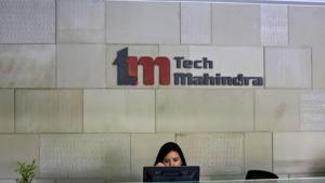 An employee sits at the front desk inside Tech Mahindra’s office in Noida in this file photo.(Reuters Photo) An employee sits at the front desk inside Tech Mahindra’s office in Noida in this file photo.(Reuters Photo)